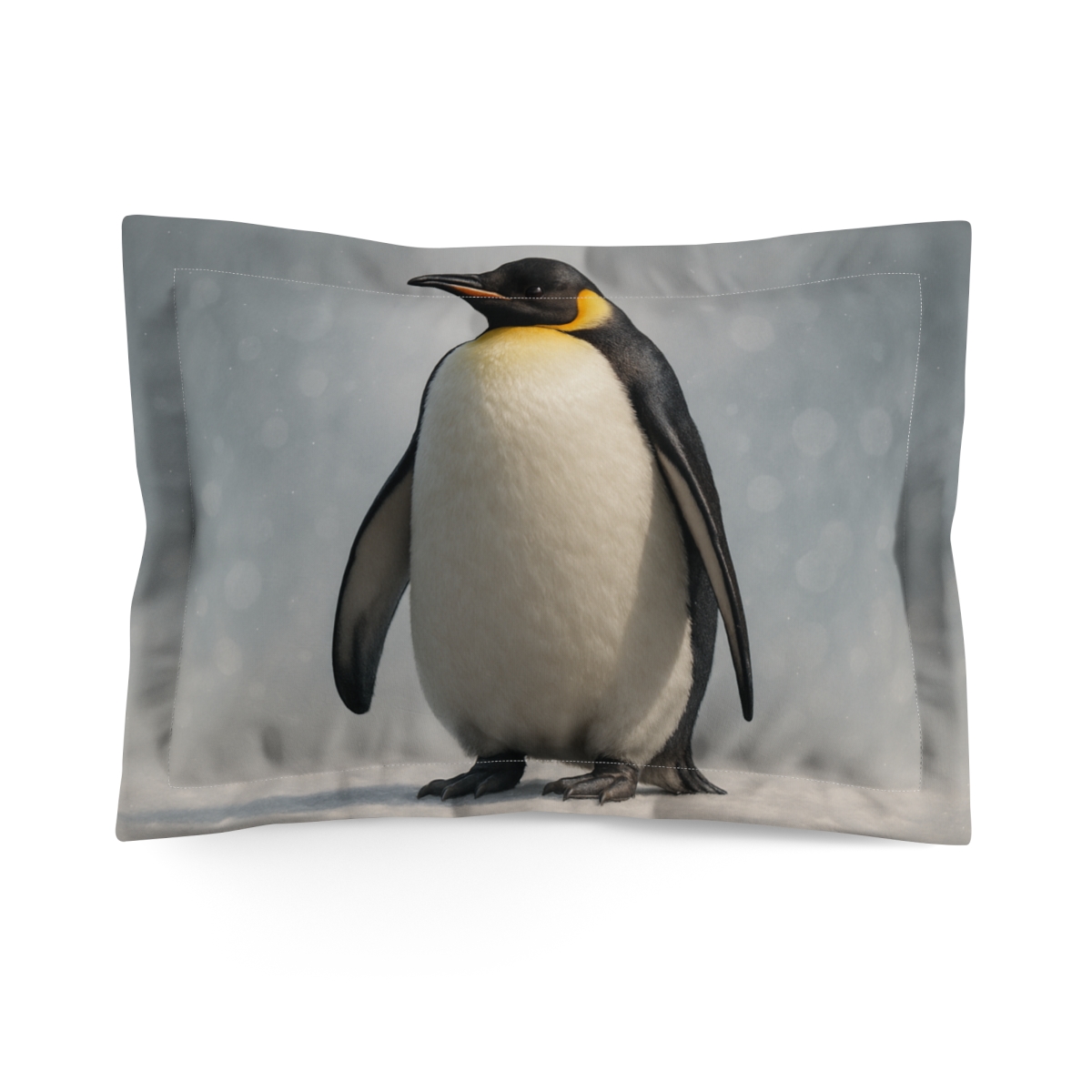 Frostlit March Emperor Penguin personalized decorative pillows