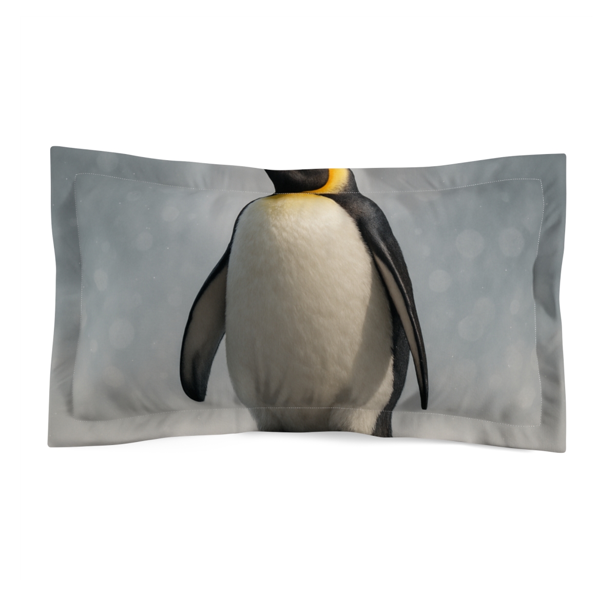 Frostlit March Emperor Penguin personalized decorative pillows