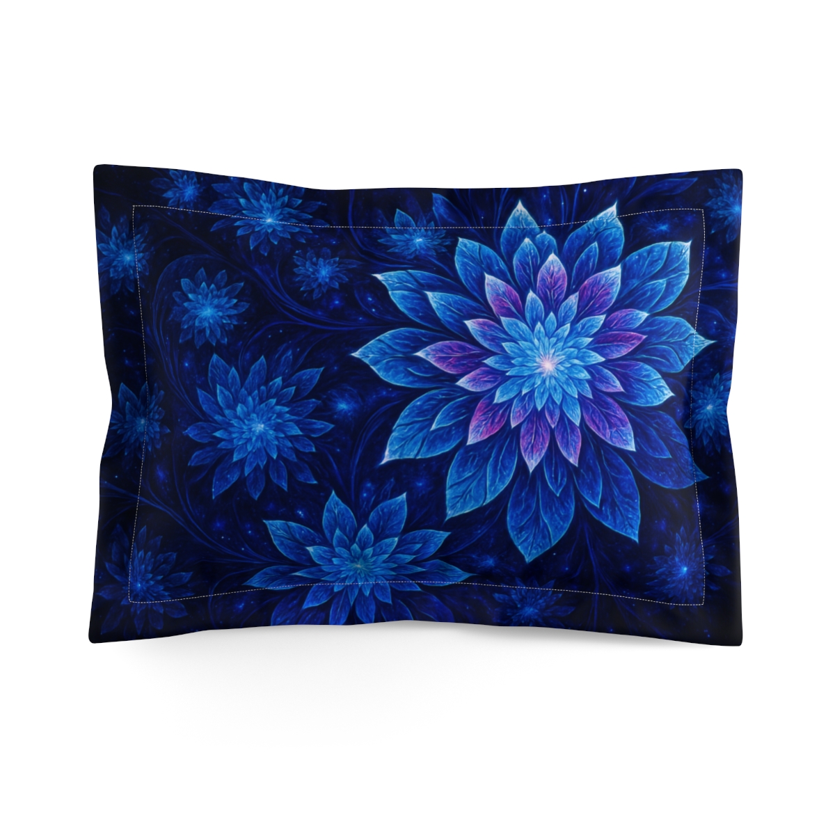 Galactic Blossom Fractals trendy accent pillows