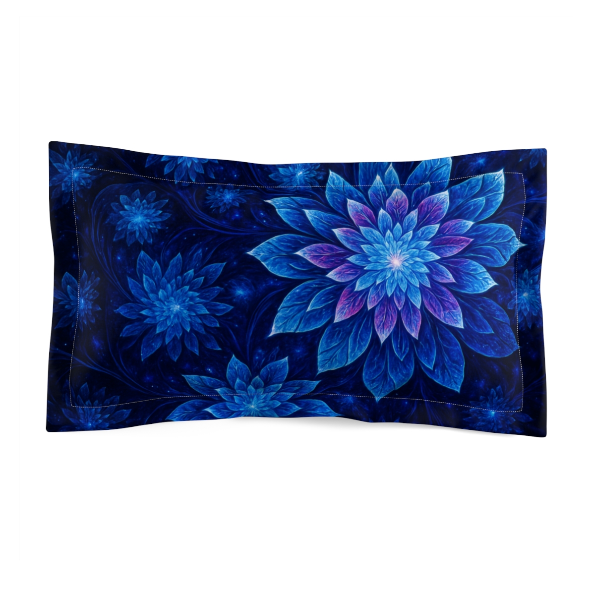 Galactic Blossom Fractals trendy accent pillows