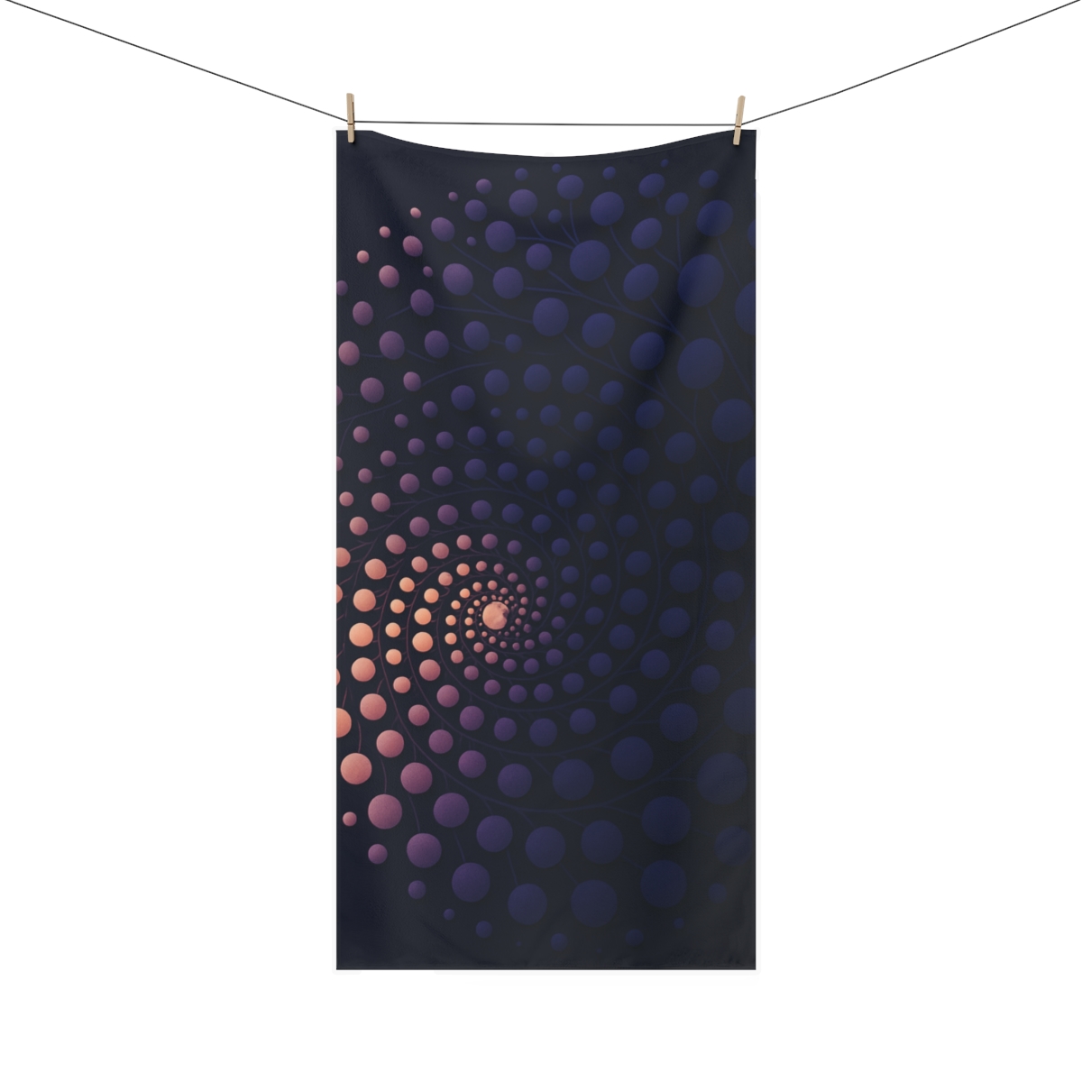 Galactic Bud Spiral Array personalized bath towels