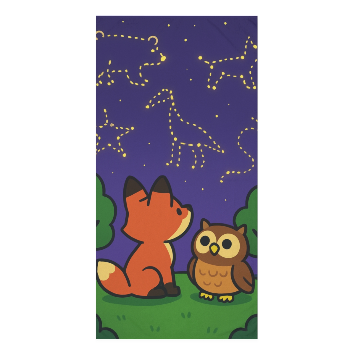 Galactic Forest Fireflies comfortable face towels