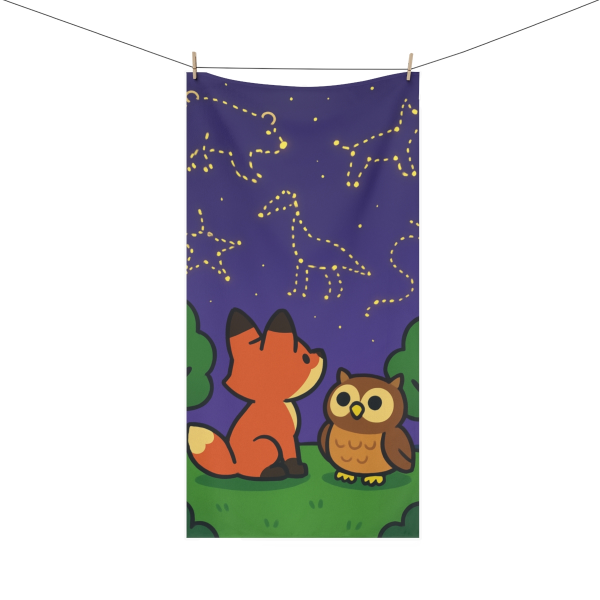 Galactic Forest Fireflies comfortable face towels