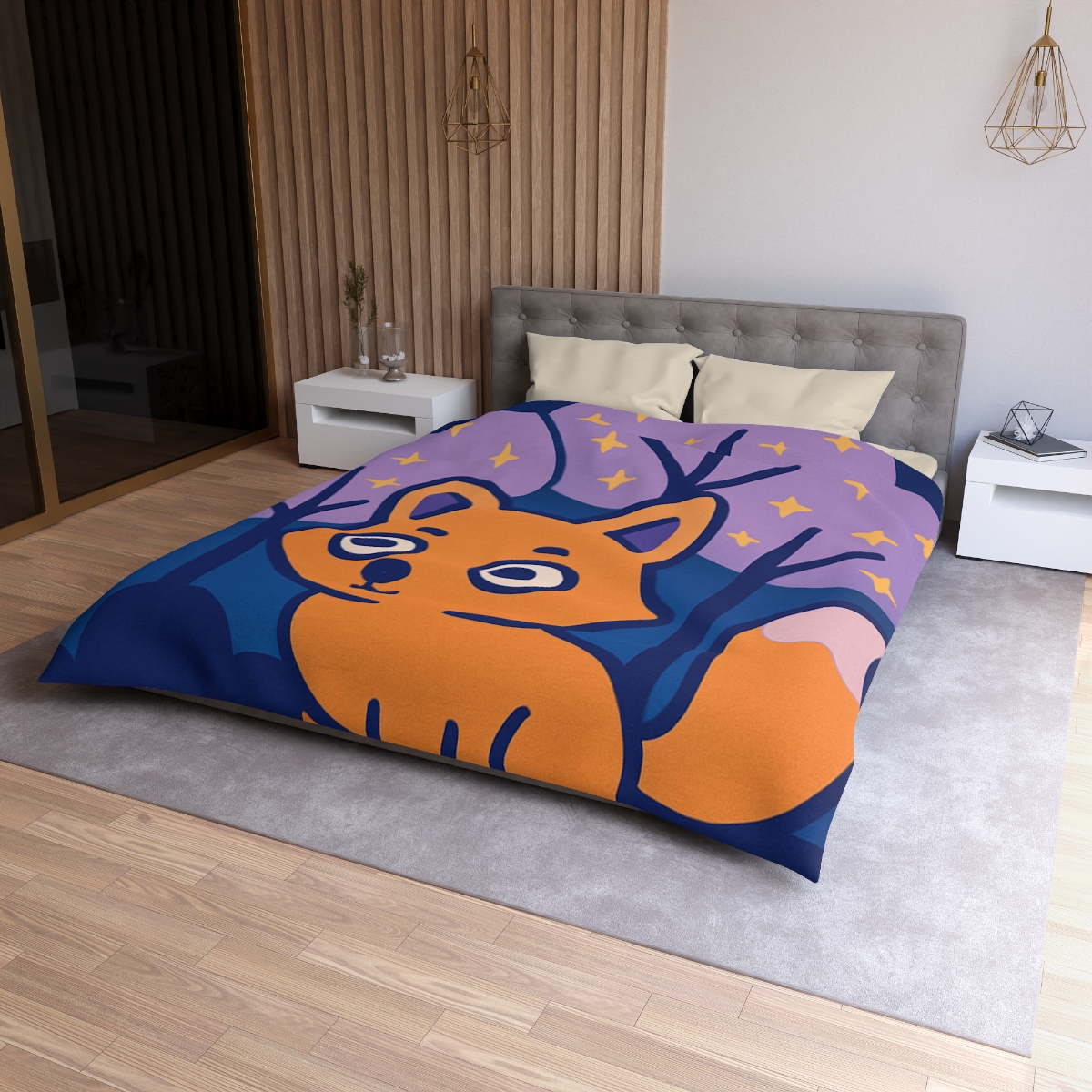 Galactic Forest Fox duvets for gifts