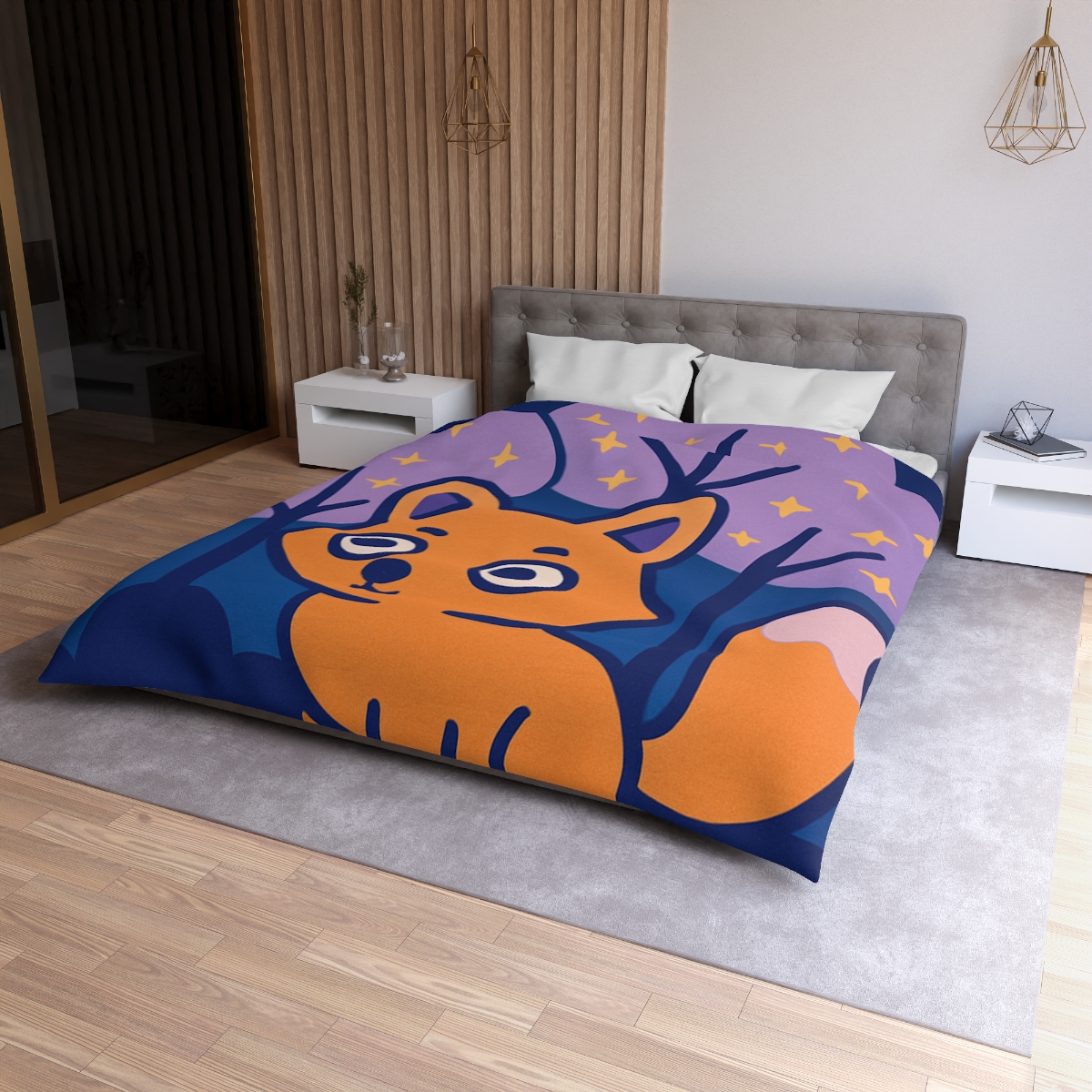 Galactic Forest Fox duvets for gifts
