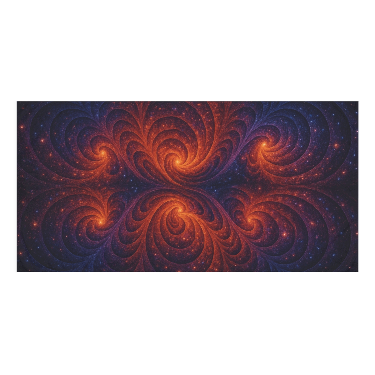 Galactic Fractal Spectrum designer printed towels