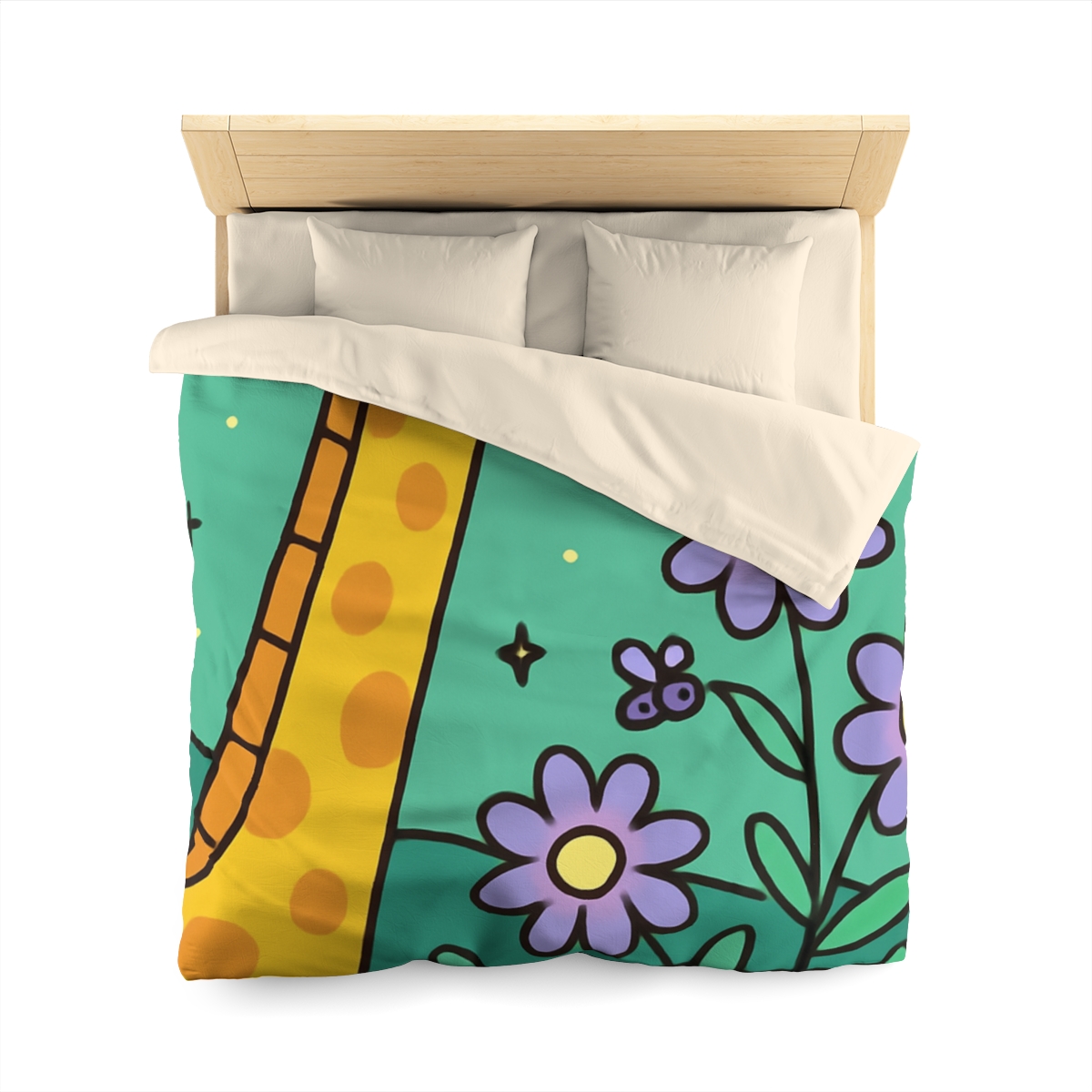 Galactic Garden Giraffe trendy bedroom duvets