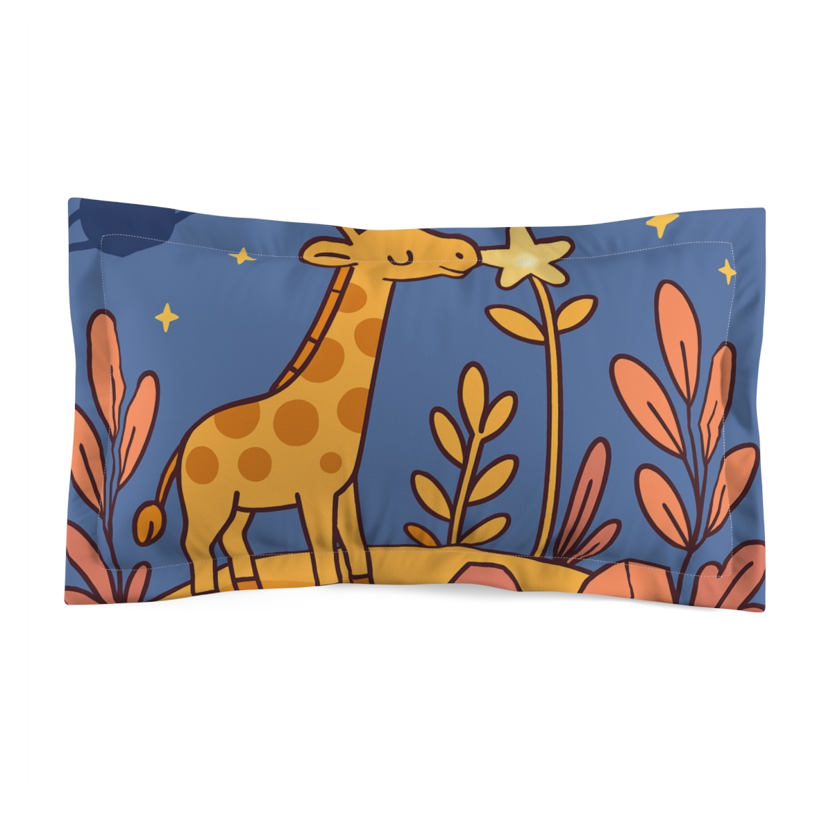 Galactic Garden Giraffe stylish throw pillows