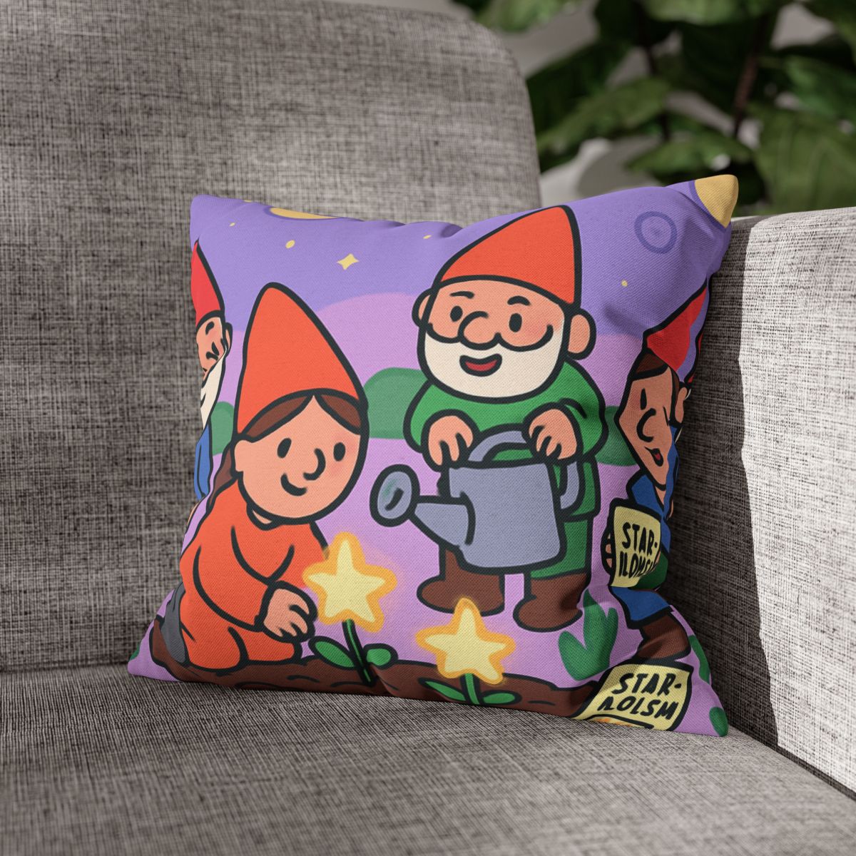 Galactic Garden Gnomes unique gift pillow cases