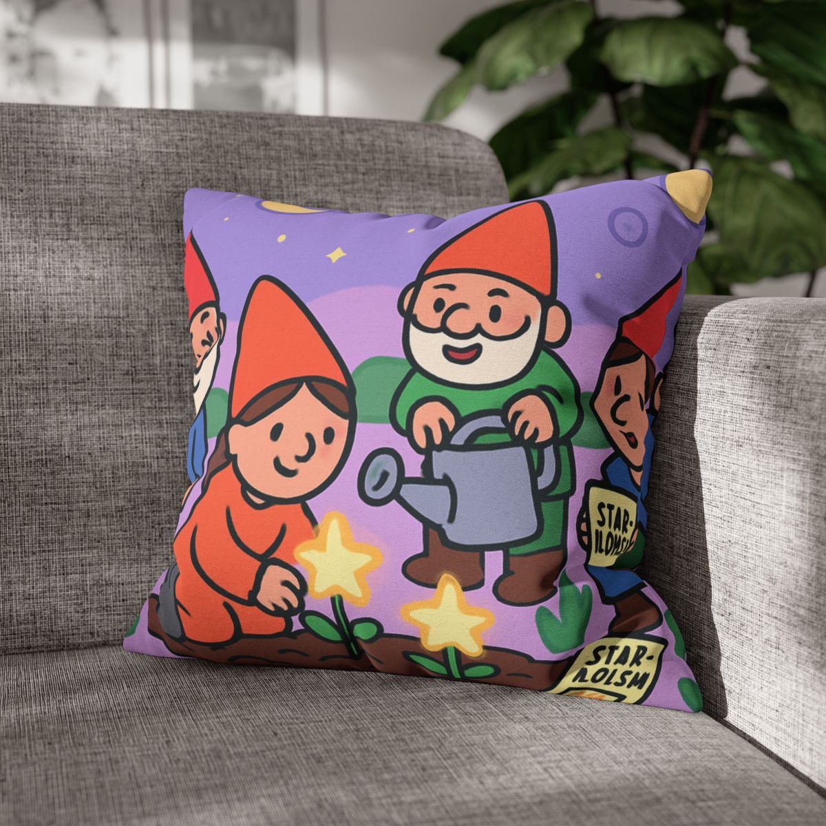 Galactic Garden Gnomes unique gift pillow cases