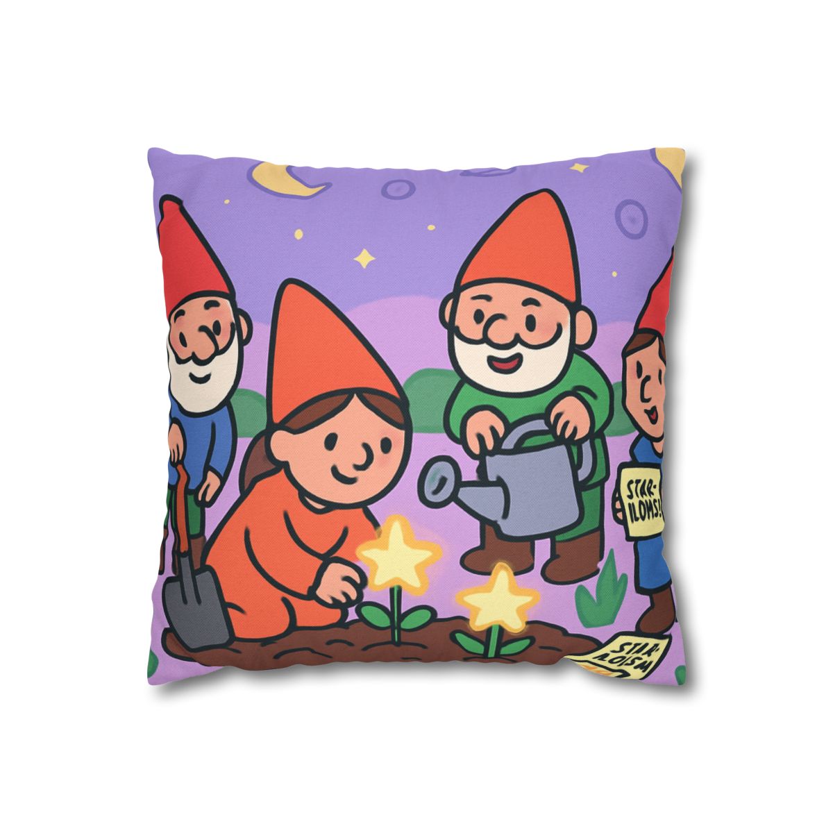 Galactic Garden Gnomes unique gift pillow cases