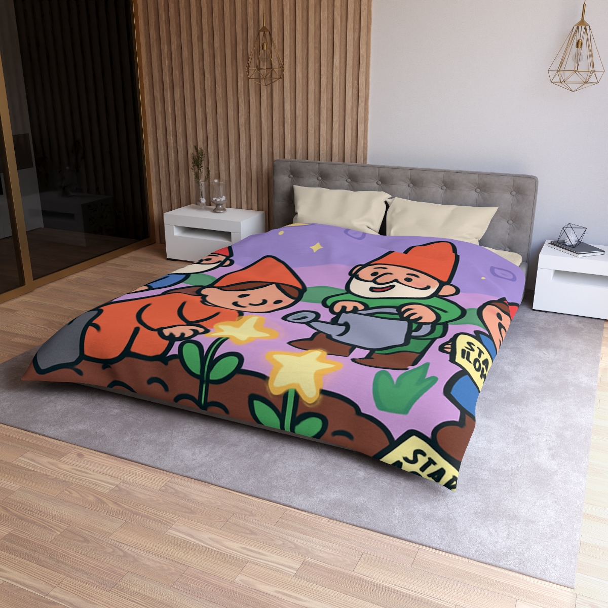 Galactic Garden Gnomes duvets for gifts