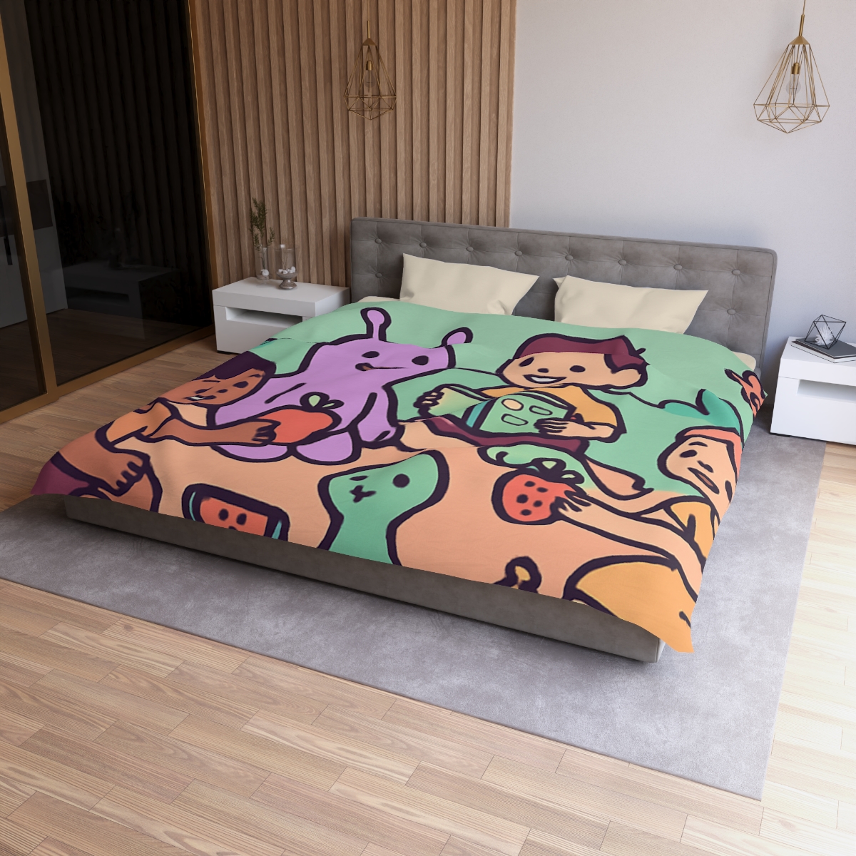 Galactic Garden Picnic trendy bedroom duvets