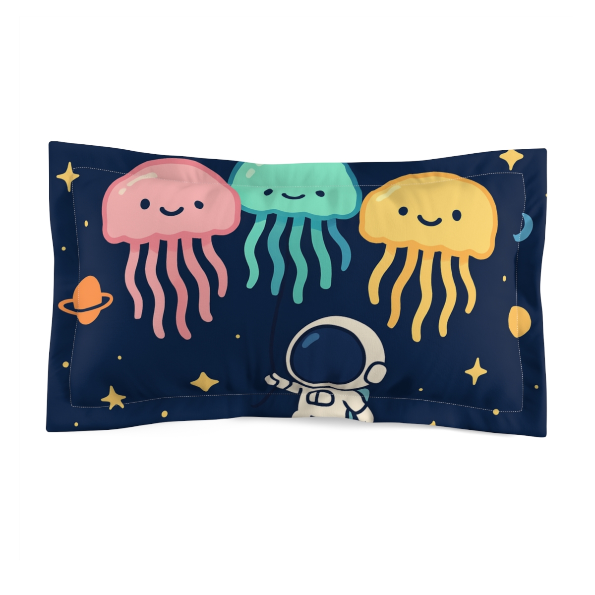 Galactic Jellyfish Parade trendy accent pillows