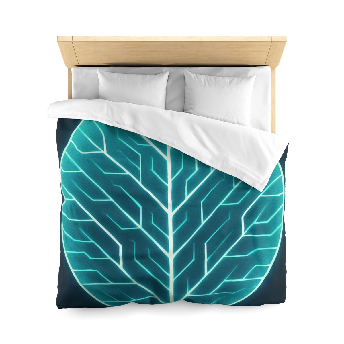 Galactic Leaf Vein Circuit stylish duvet covers