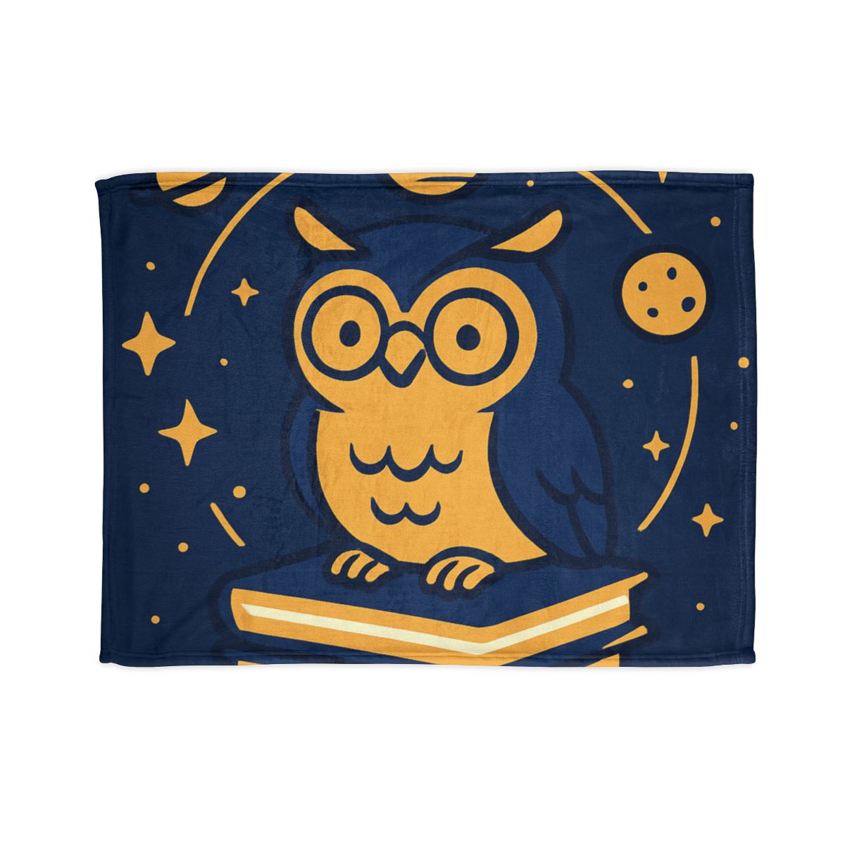 Galactic Owl Library personalized cozy blankets