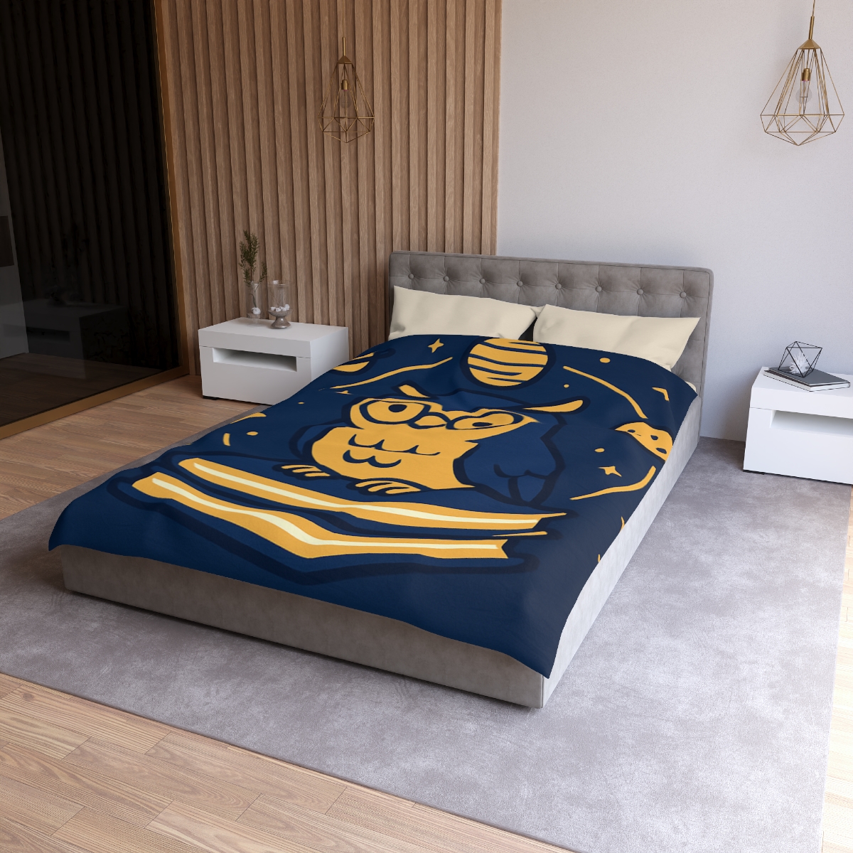 Galactic Owl Library stylish duvet covers