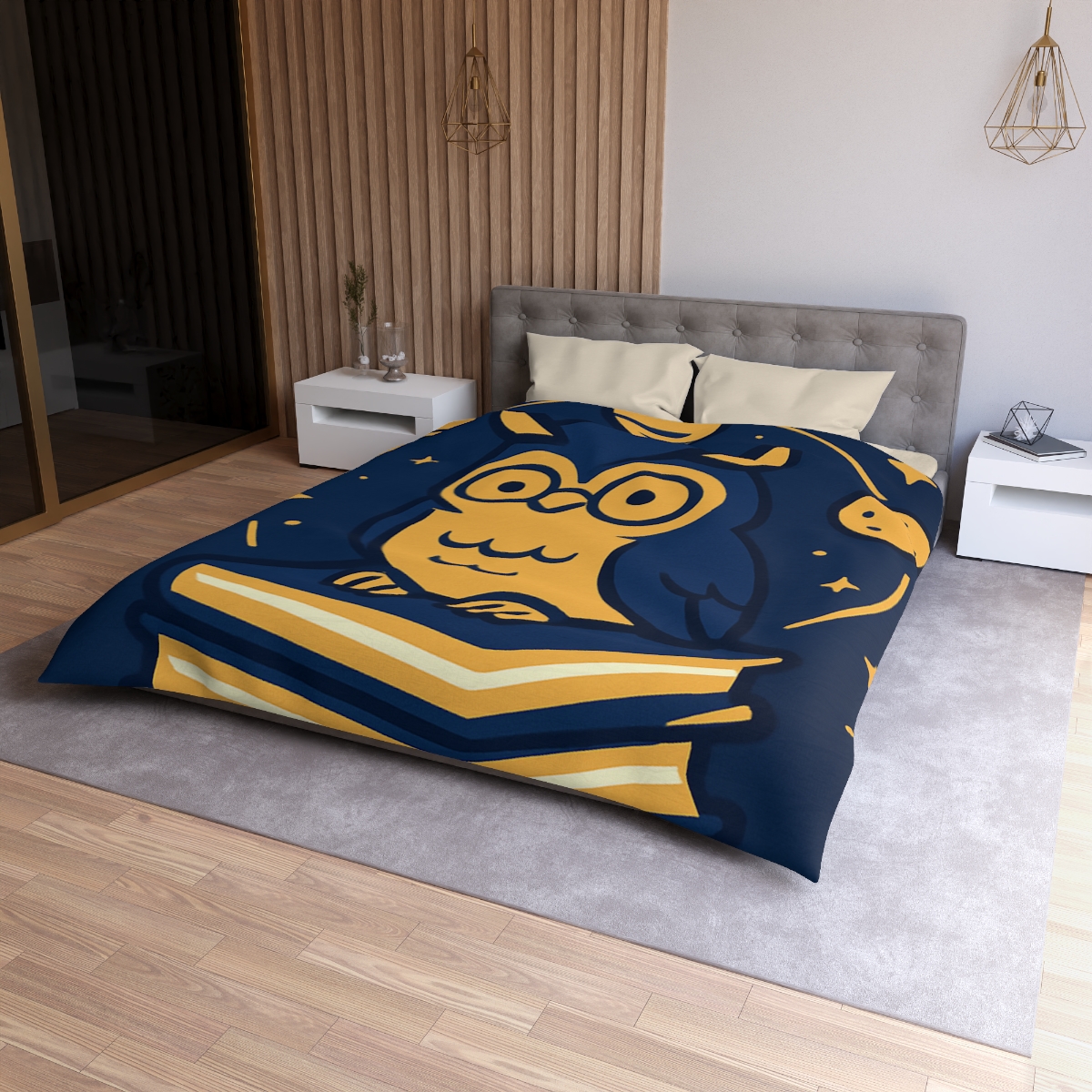 Galactic Owl Library stylish duvet covers