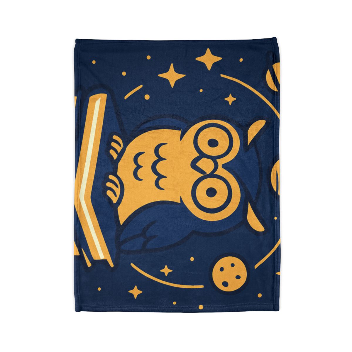 Galactic Owl Library personalized cozy blankets