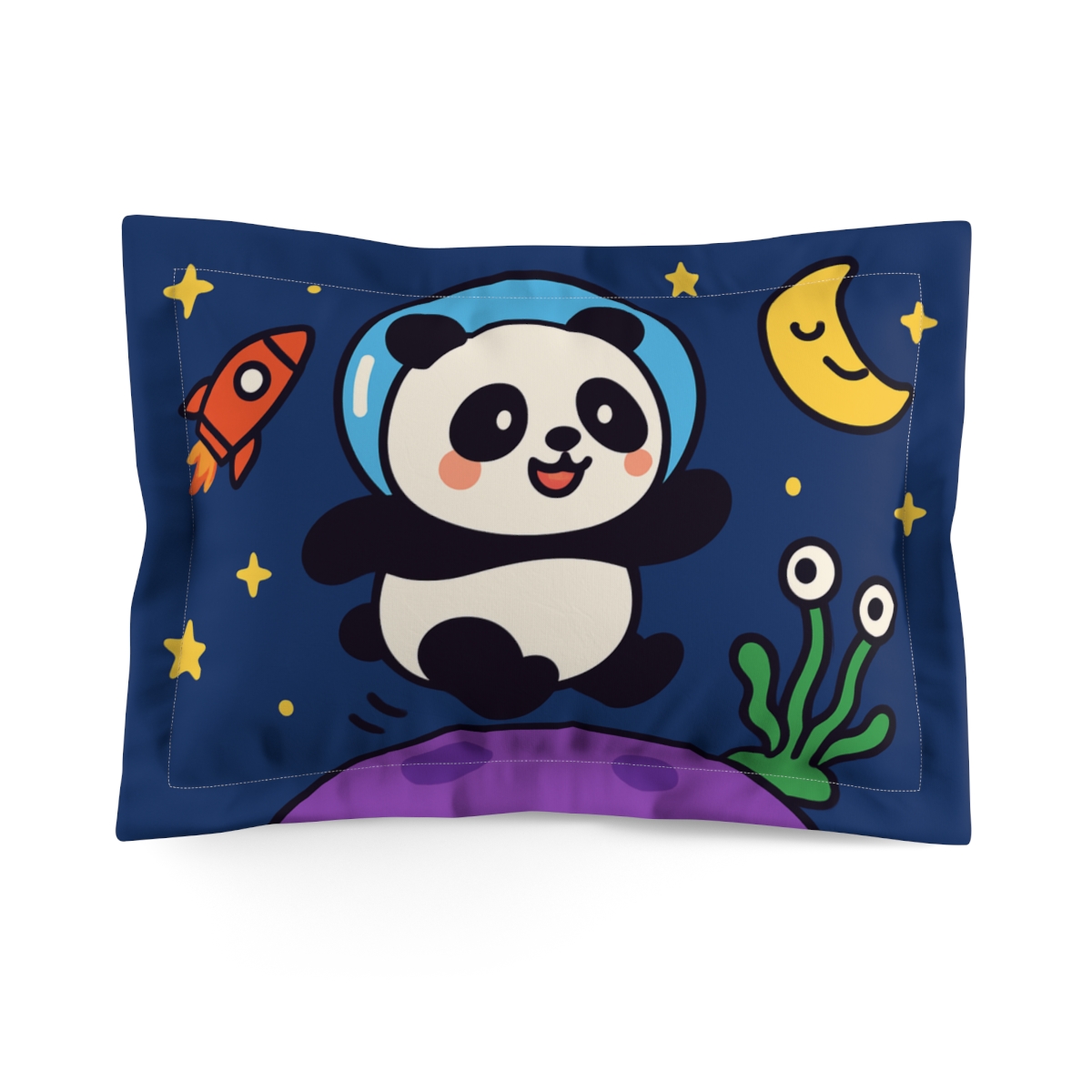 Galactic Panda Planet Explorer custom pillows