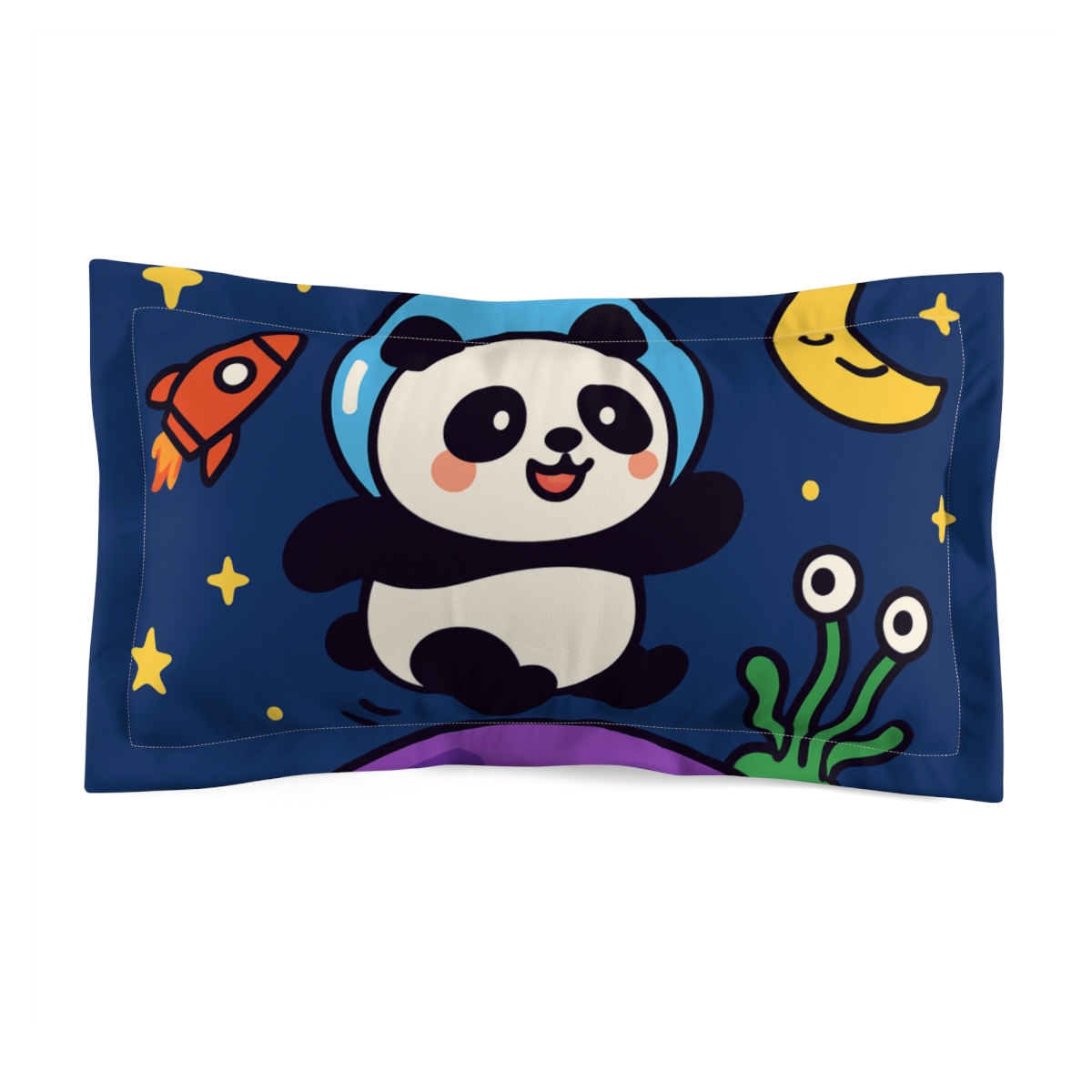 Galactic Panda Planet Explorer custom pillows