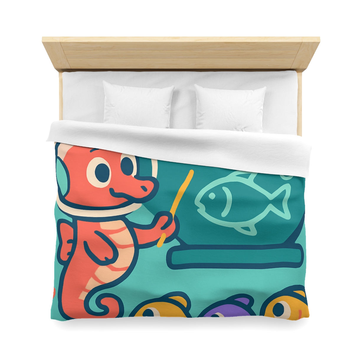 Galactic Seahorse Classroom personalized bedding duvets