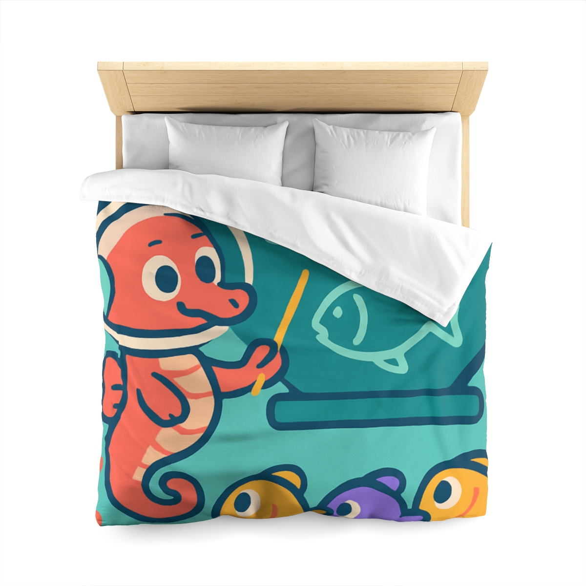 Galactic Seahorse Classroom personalized bedding duvets