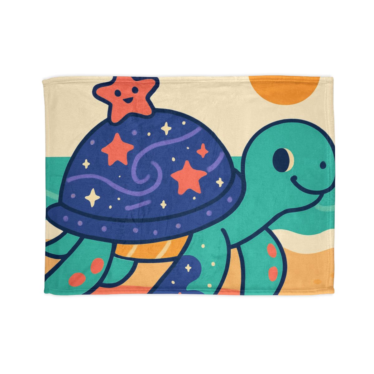 Galactic Seashell Turtle designer printed blankets