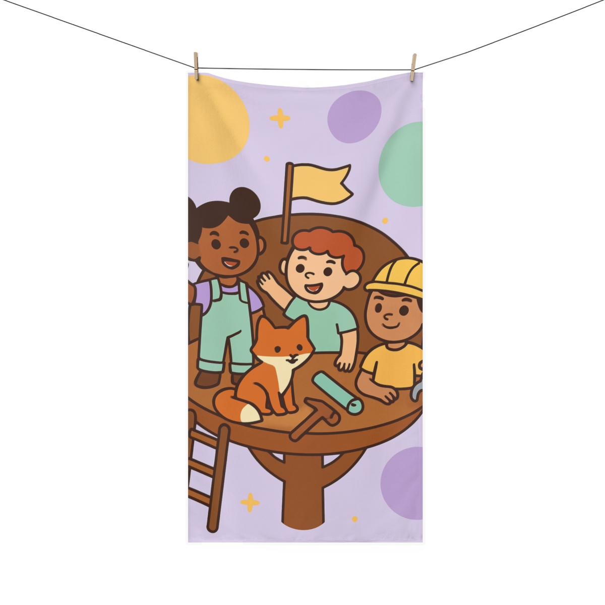 Galactic Treehouse Explorers comfortable face towels