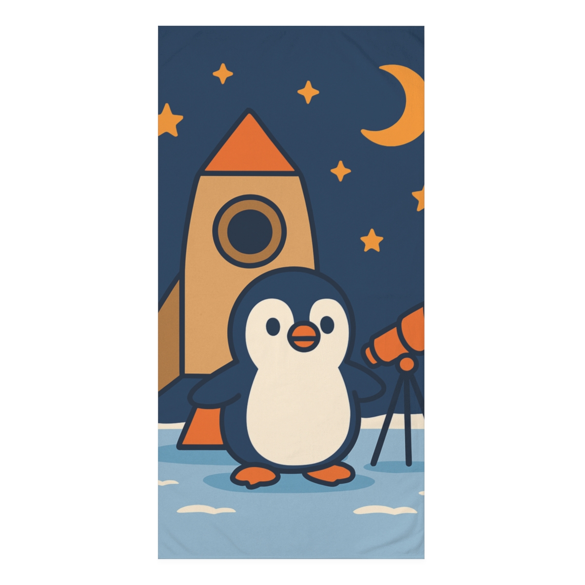 Galaxy Explorer Penguin decorative home towels