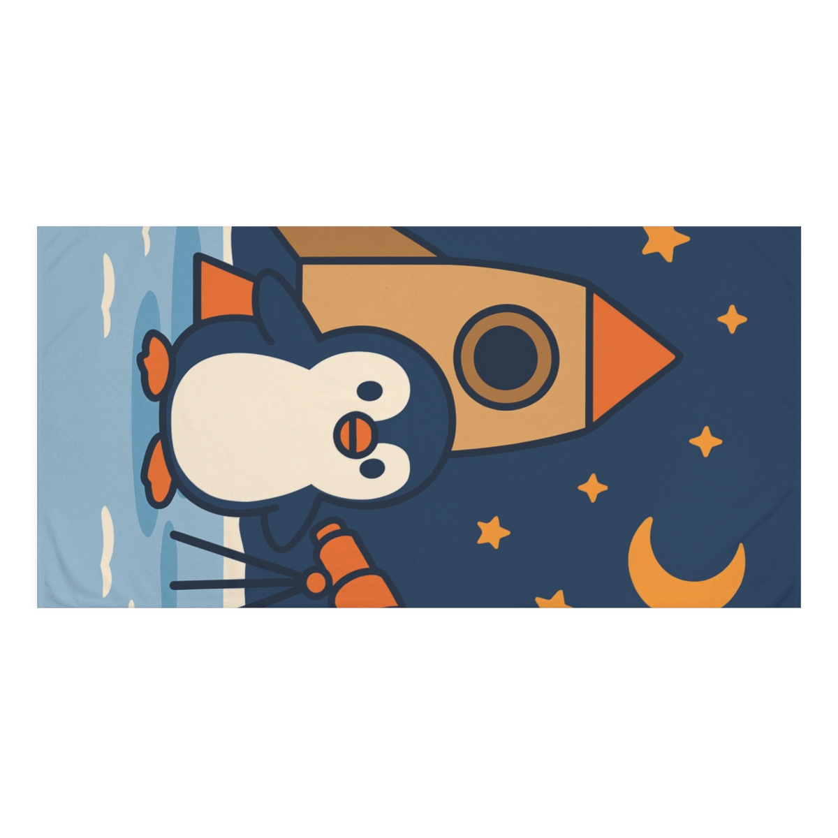 Galaxy Explorer Penguin decorative home towels
