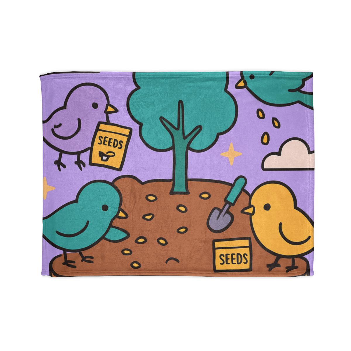 Galaxy Garden Aviary soft fleece blankets