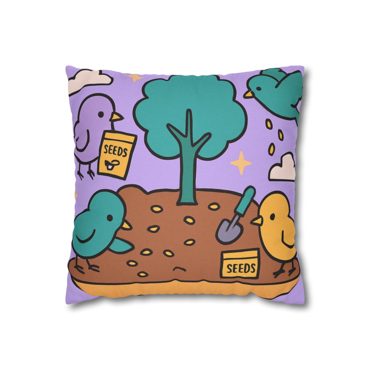 Galaxy Garden Aviary designer print pillow cases