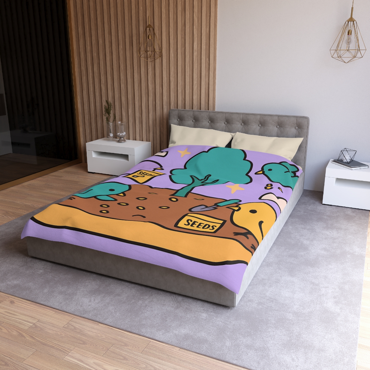 Galaxy Garden Aviary unique patterned duvets