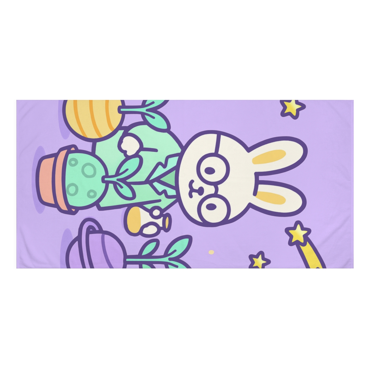 Galaxy Garden Bunny Lab stylish beach towels