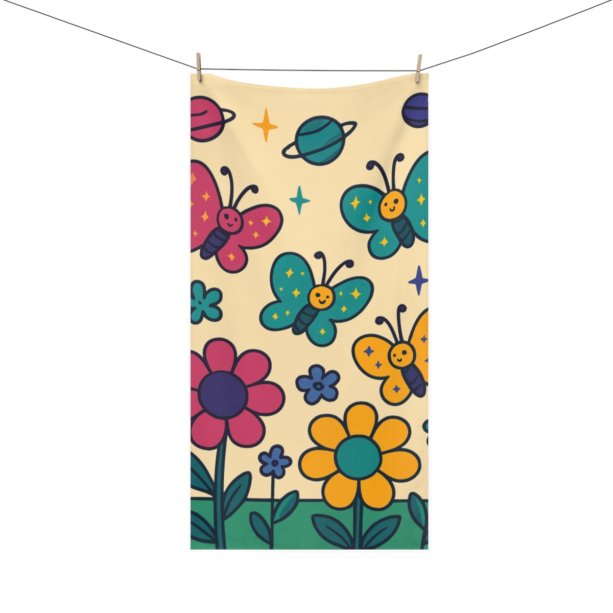 Galaxy Garden Butterflies soft cotton towels