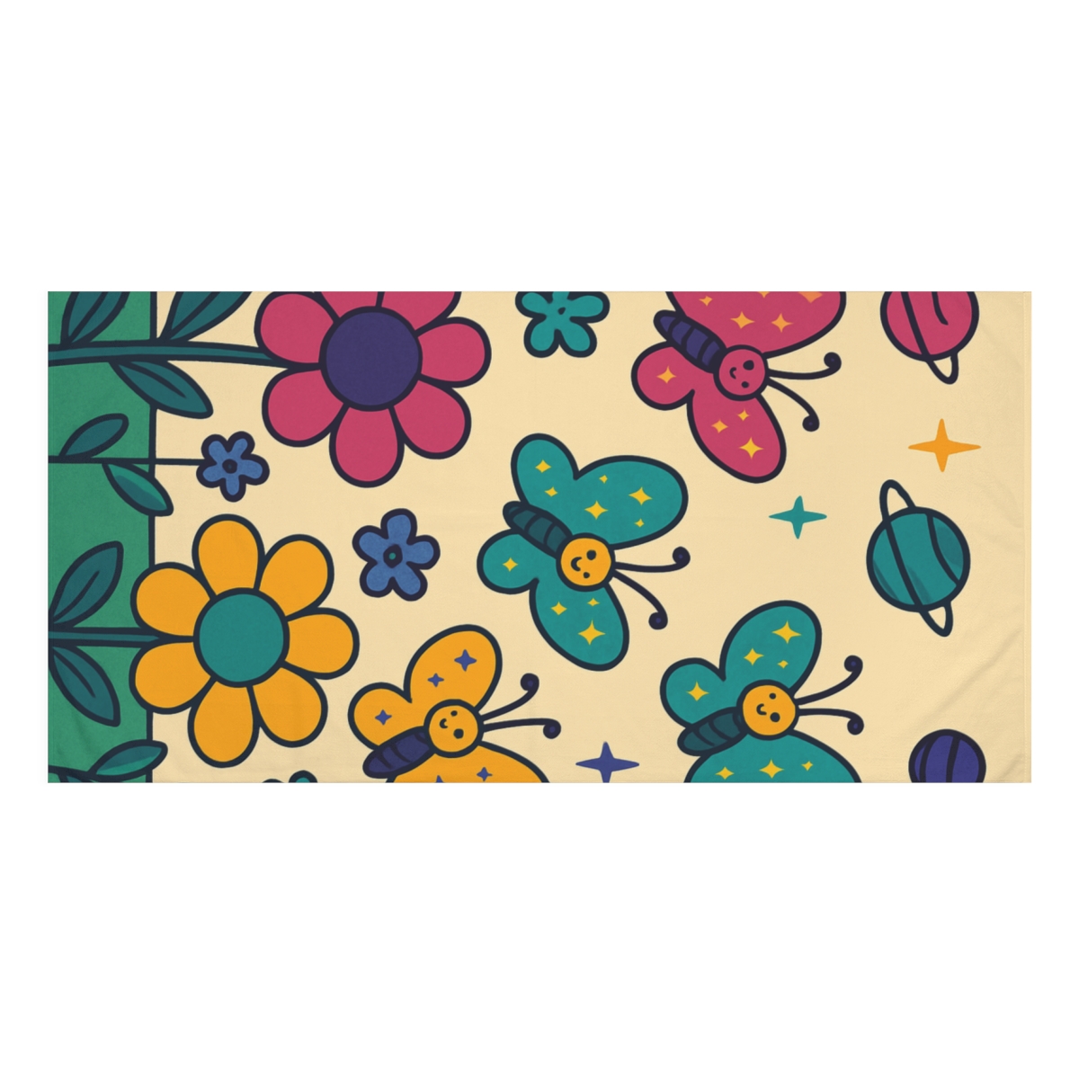 Galaxy Garden Butterflies soft cotton towels
