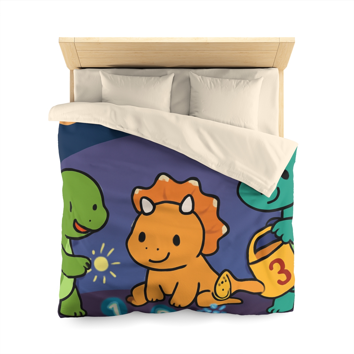Galaxy Garden Dinosaurs personalized bedding duvets