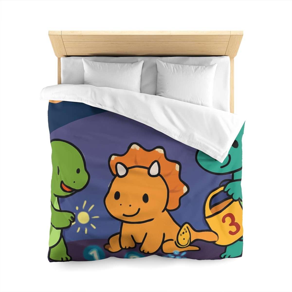 Galaxy Garden Dinosaurs personalized bedding duvets
