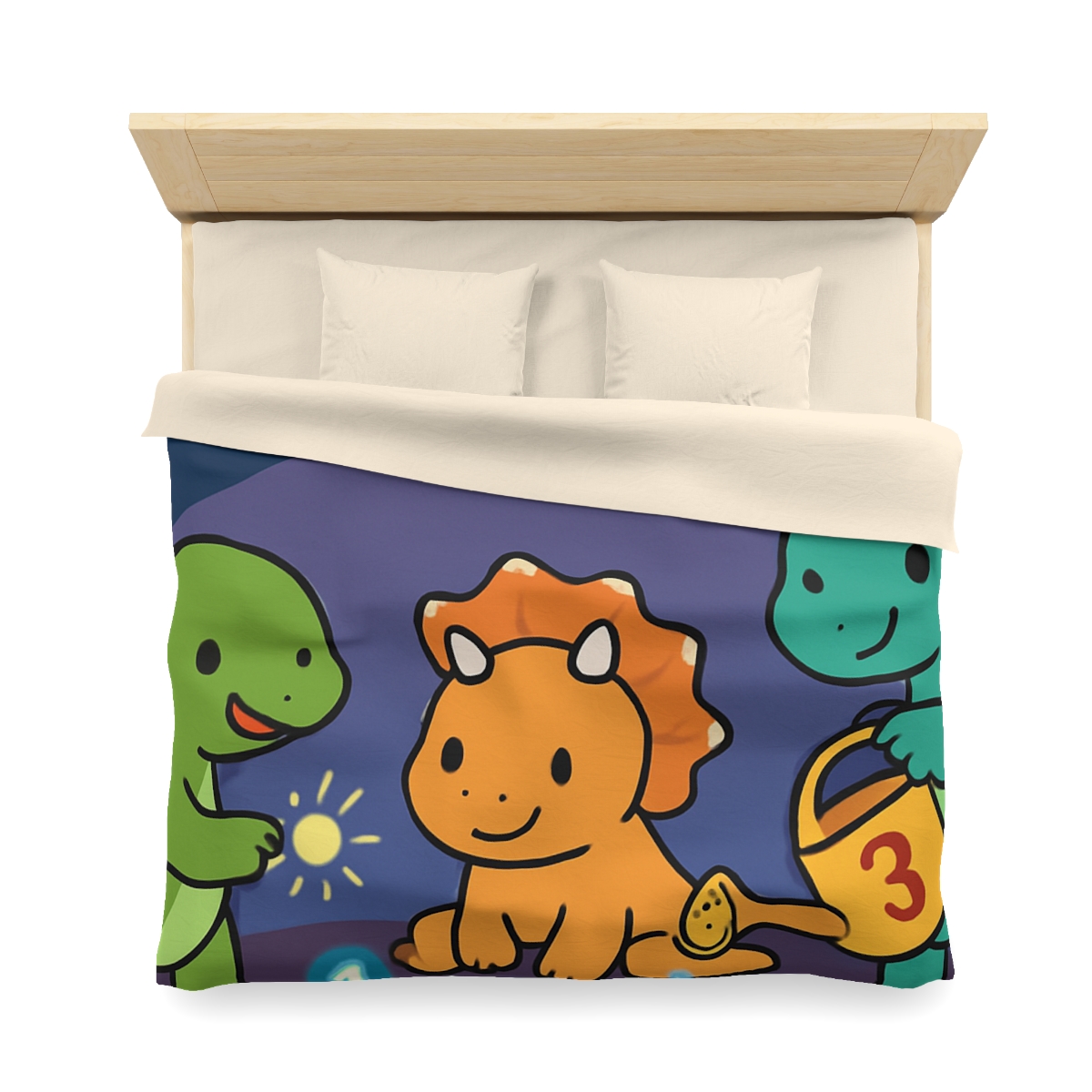 Galaxy Garden Dinosaurs personalized bedding duvets