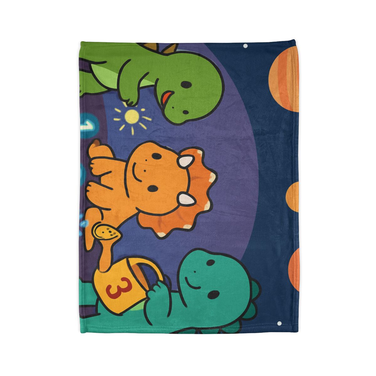 Galaxy Garden Dinosaurs designer printed blankets