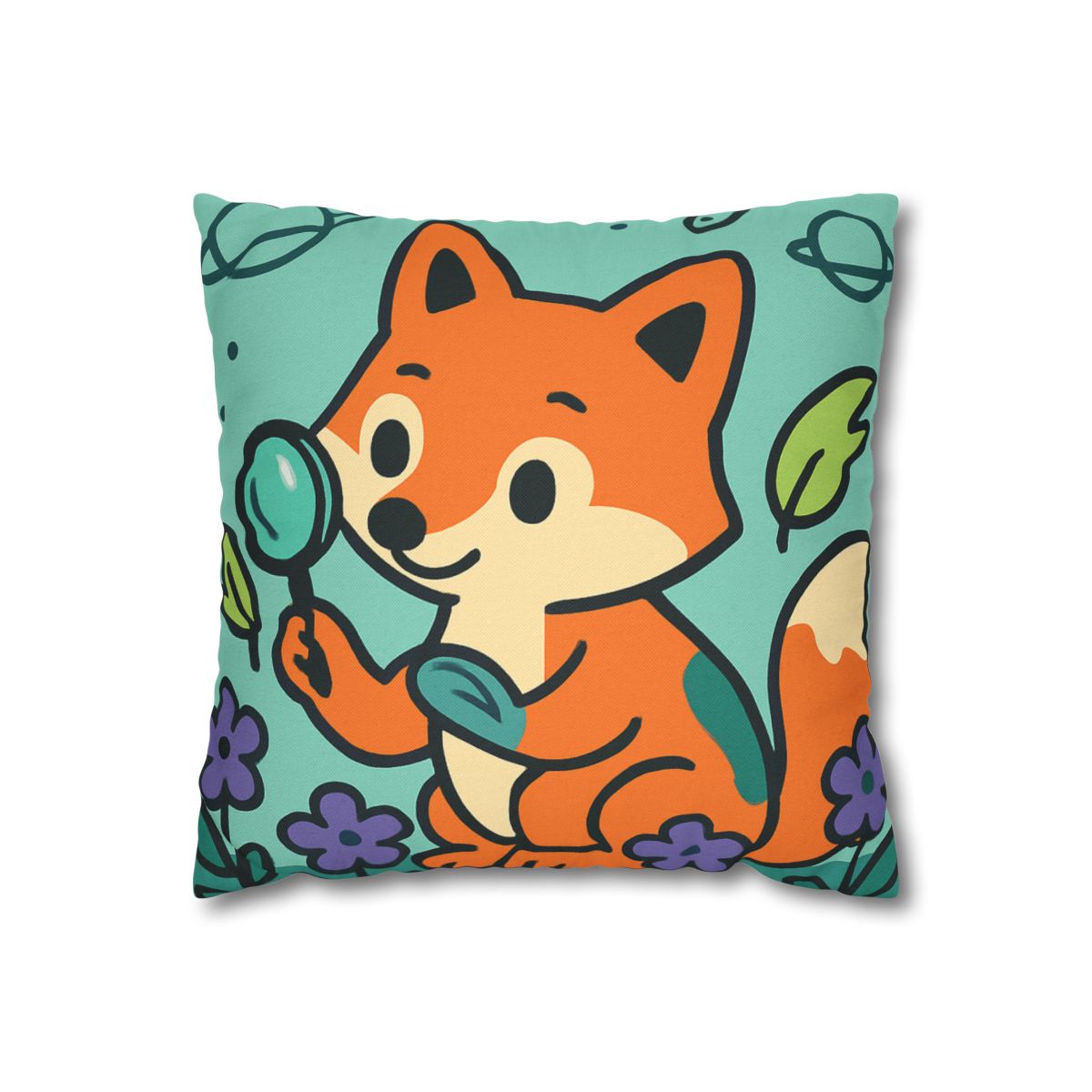 Galaxy Garden Fox soft cotton pillow cases