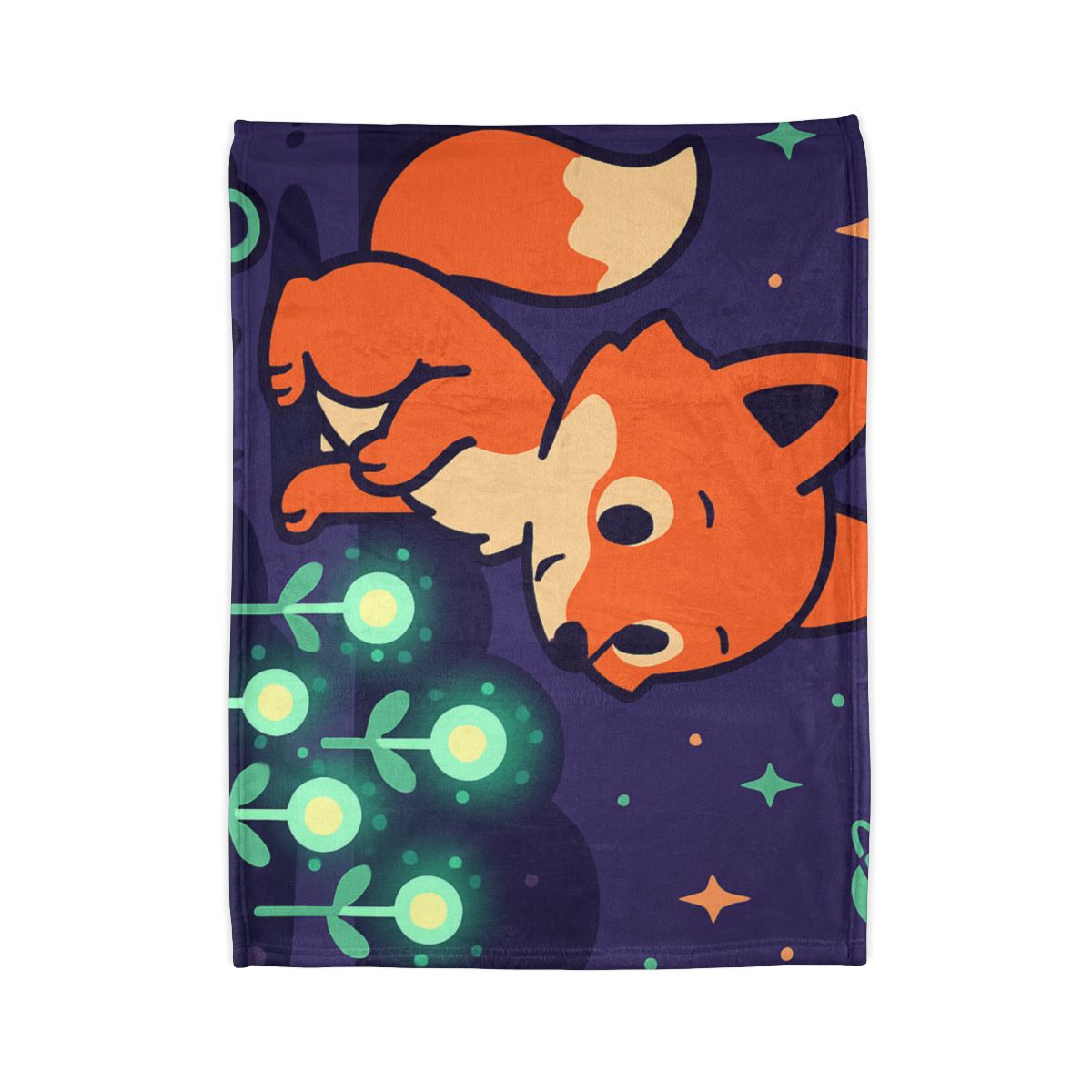 Galaxy Garden Fox decorative home blankets