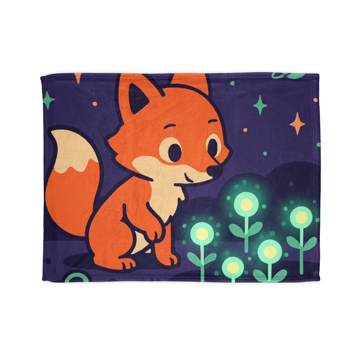 Galaxy Garden Fox decorative home blankets