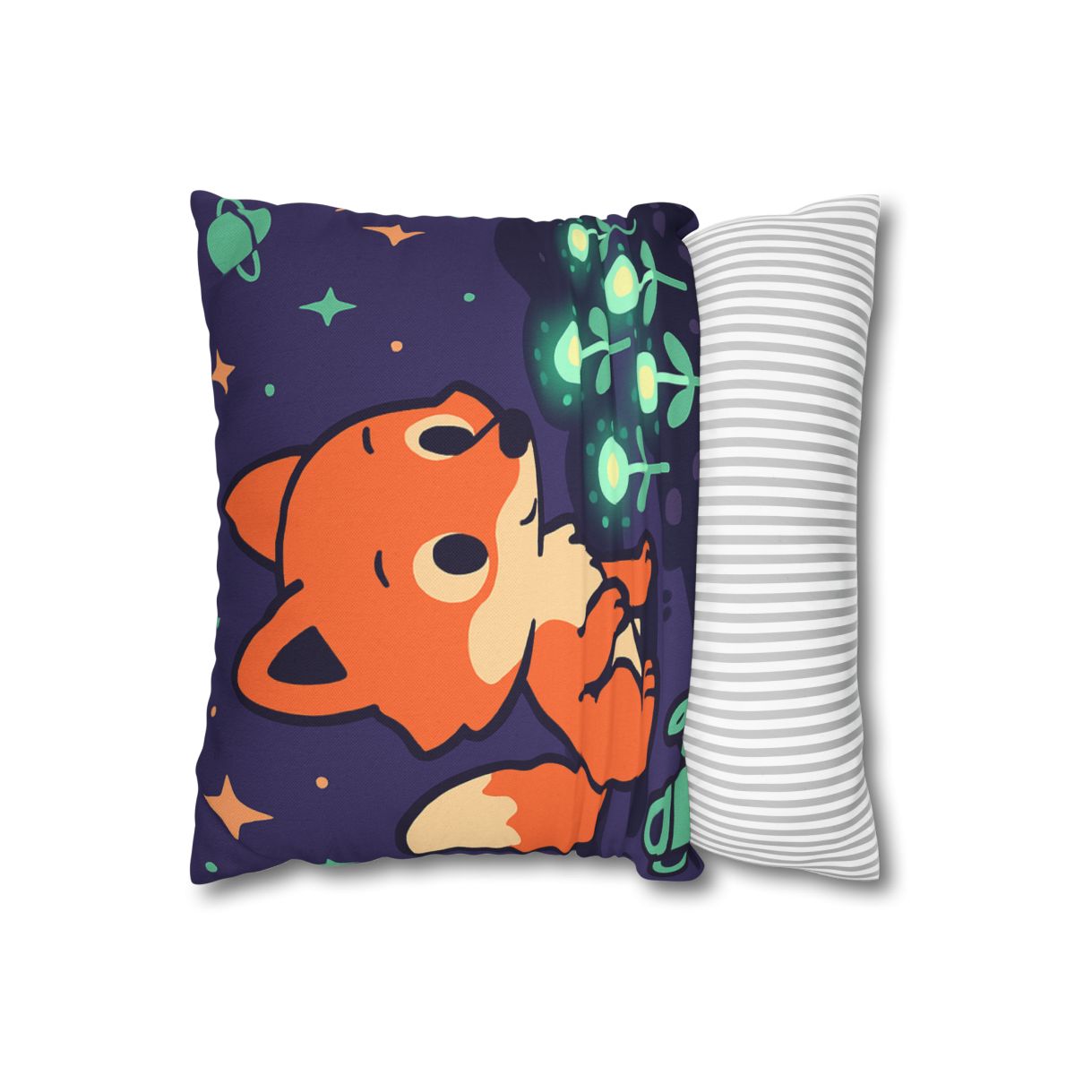 Galaxy Garden Fox personalized pillow covers