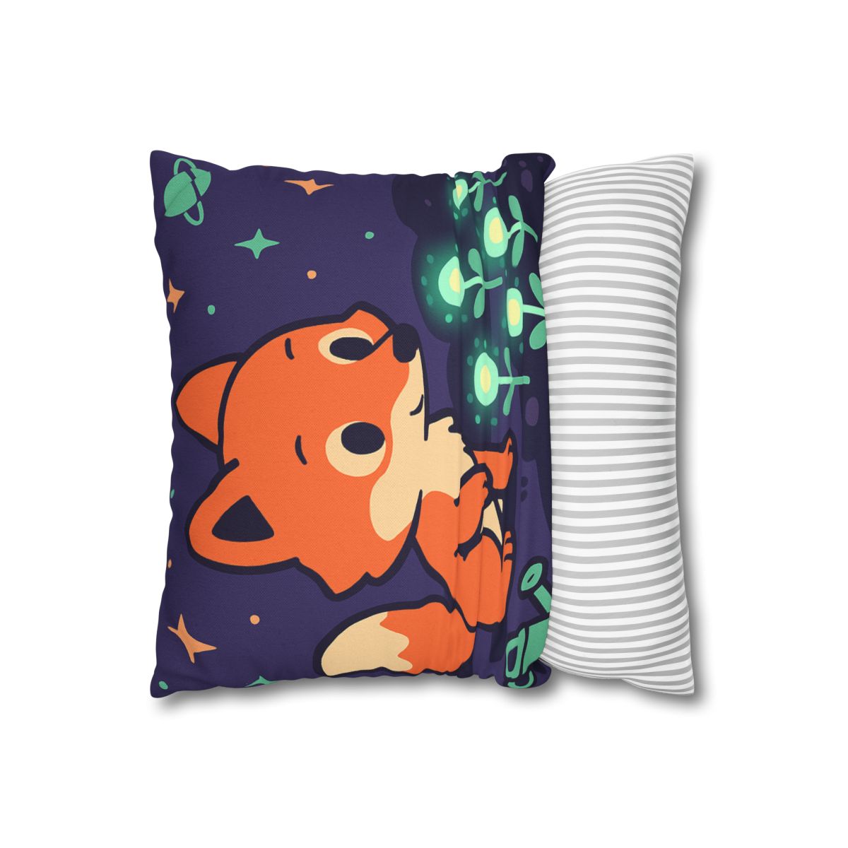 Galaxy Garden Fox personalized pillow covers