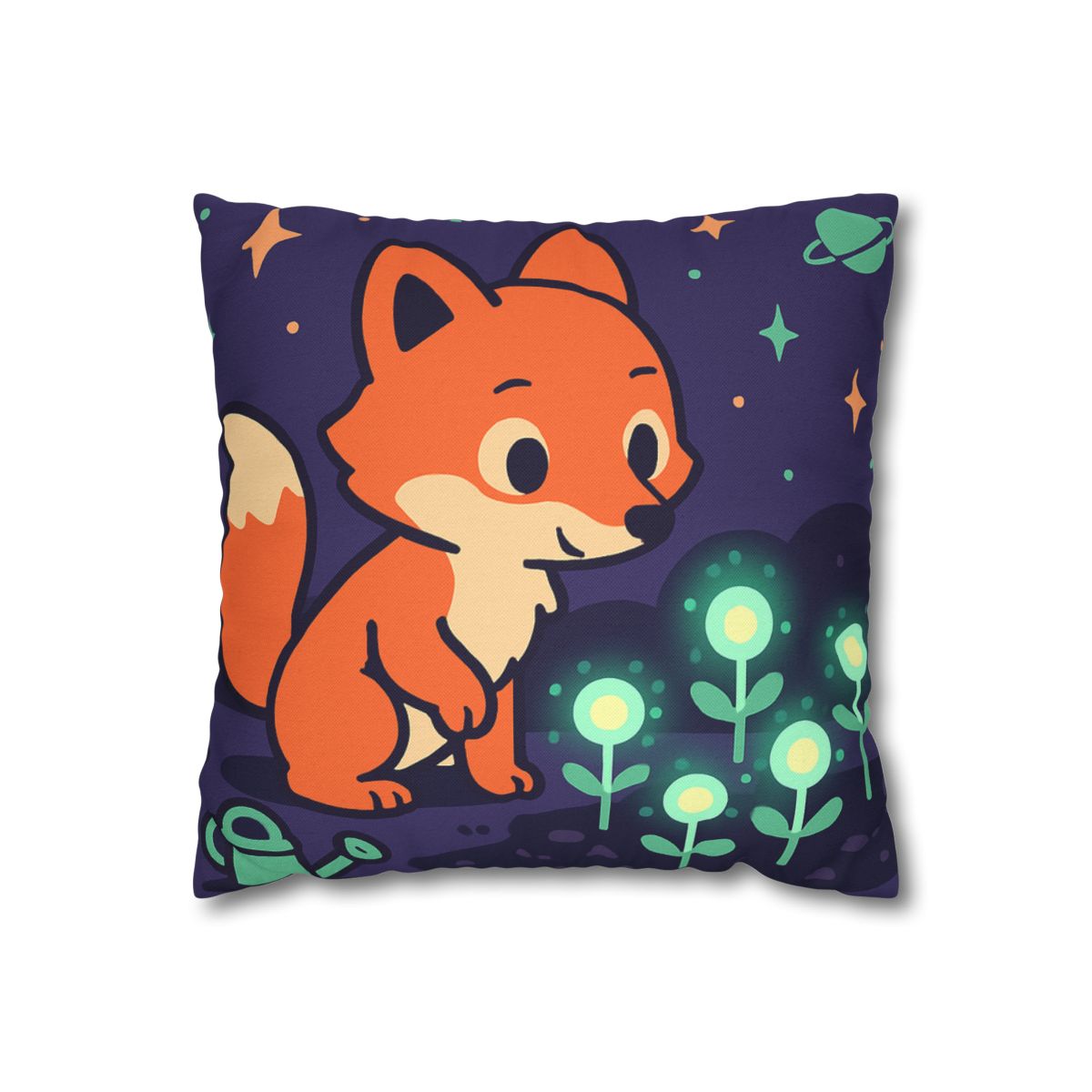 Galaxy Garden Fox personalized pillow covers