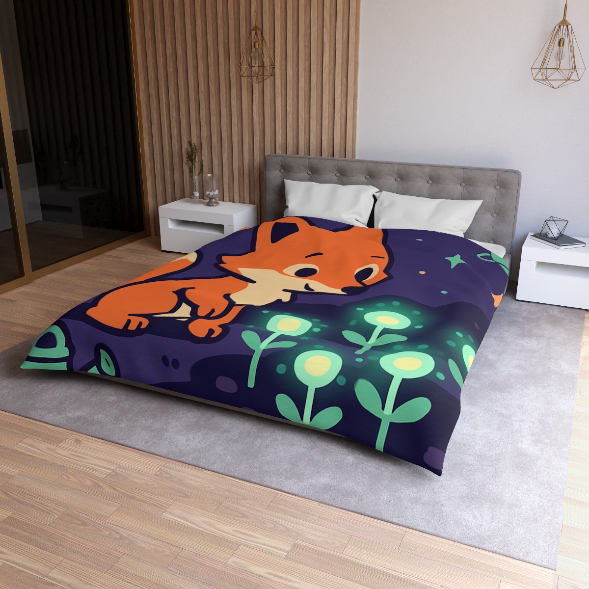 Galaxy Garden Fox warm winter duvets
