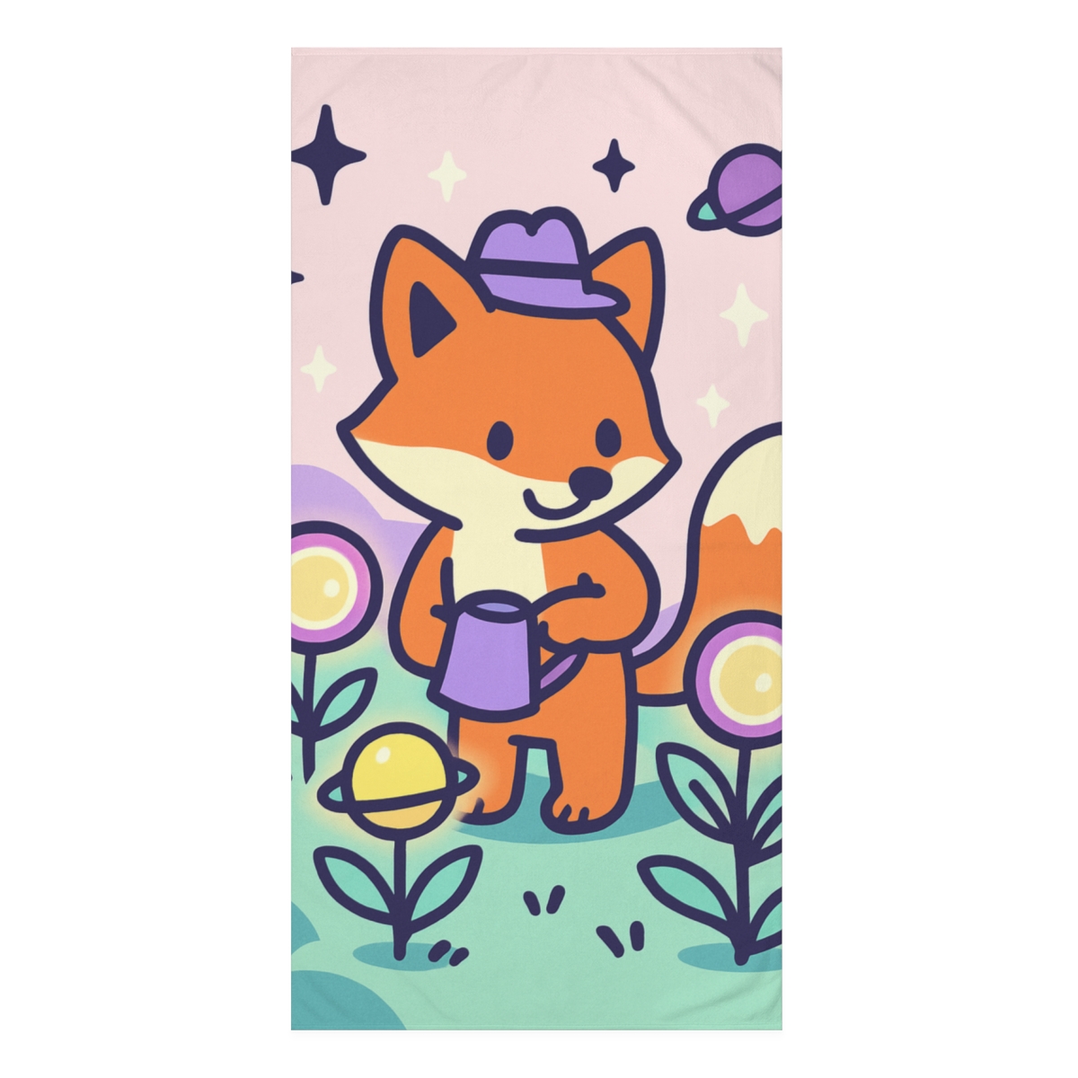 Galaxy Garden Fox custom towels