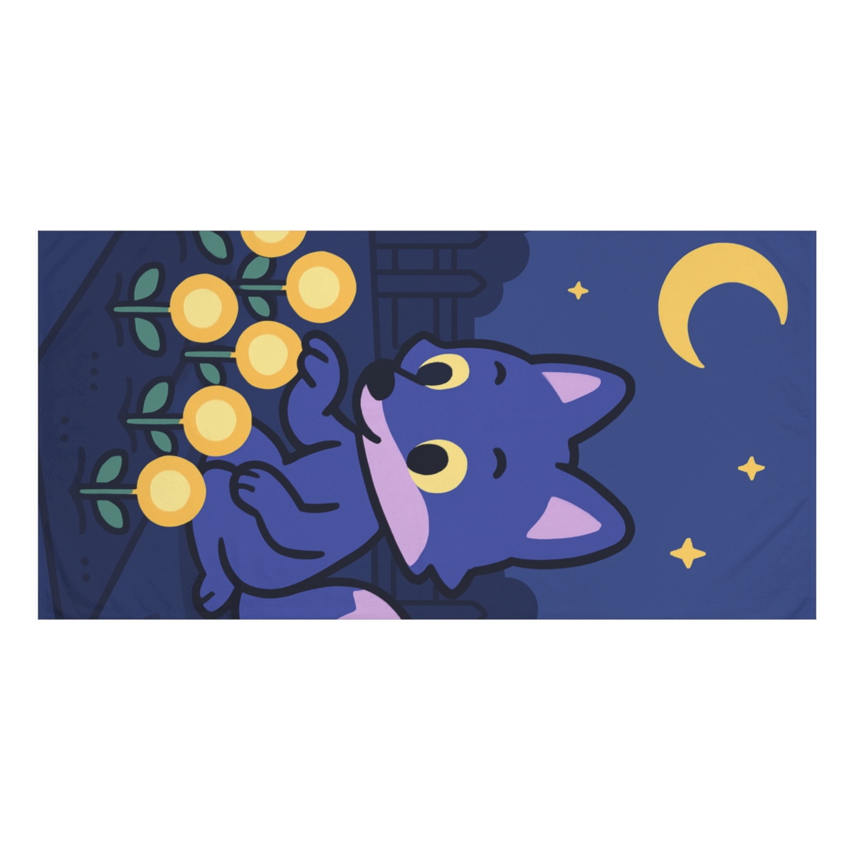 Galaxy Garden Fox comfortable face towels